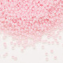 Seed bead, Preciosa Ornela, Czech glass, opaque pastel pink luster, #11 rocaille. Sold per 500-gram pkg.