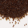 DB1393 - 11/0 - Miyuki Delica - Dark Amber Topaz Lined - 50gms - Cylinder Seed Beads