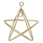 Ornament, gold-finished steel, 2-1/2 x 2-1/2 inch star. Sold individually.