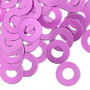 Washer, anodized aluminum, purple, 13mm double-sided flat round blank with 6mm hole, 20 gauge. Sold per pkg of 100.