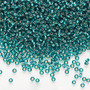 11-2425 - 11/0 - Miyuki - Transparent Silver Lined teal - 25gms - Glass Round Seed Bead