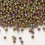 8-188 - 8/0 - Miyuki - Opaque Nickel Plated Iris Golden - 50gms - Glass Round Seed Bead