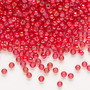 8-3762 - 8/0 - Miyuki - Opaque White Lined Luster Flame Red - 50gms - Glass Round Seed Bead