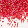 11-3762 - 11/0 - Miyuki - Opaque White Lined Luster Flame Red - 25gms - Glass Round Seed Bead