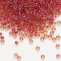 8-363 - 8/0 - Miyuki - Translucent Light Cranberry Lined Luster Topaz - 50gms - Glass Round Seed Bead