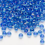 6-353 - 6/0 - Miyuki - Translucent Cobalt Lined Rainbow Sapphire - 25gms - Glass Round Seed Bead