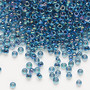 8-339 - 8/0 - Miyuki - Translucent Blue Lined Rainbow Aqua - 50gms - Glass Round Seed Bead