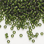 8-26 - 8/0 - Miyuki - Transparent Silver Lined Olive Green - 50gms - Glass Round Seed Bead