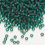 8-17 - 8/0 - Miyuki - Transparent Silver Lined Emerald Green - 50gms - Glass Round Seed Bead