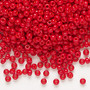 8-1684 - 8/0 - Miyuki - Opaque Semi Matte Outside Dyed Bright Red - 50gms - Glass Round Seed Bead