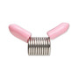 Beading supply, Beadalon® Bead Stopper™, stainless steel and rubber, pink, 12mm. Sold per pkg of 4.