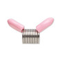 Beading supply, Beadalon® Bead Stopper™, stainless steel and rubber, pink, 12mm. Sold per pkg of 8.