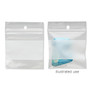 Bag, Tite-Lip™, plastic, clear and white, 2-inch top zip with block and hole. Sold per pkg of 1,000.
