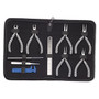 Pliers set, stainless steel / PVC foam / vinyl, black and white, 5-1/2 to 6 inches. Sold per 10-piece set.