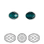 Bead, Crystal Passions®, emerald, 9.5x8mm faceted olive briolette (5044). Sold per pkg of 2.