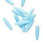 Bead, Preciosa Thorn™, Czech pressed glass, opaque baby blue, 16x4mm top-drilled thorn. Sold per pkg of 20.