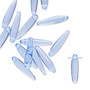 Bead, Preciosa Thorn™, Czech pressed glass, transparent sky blue, 16x4mm top-drilled thorn. Sold per pkg of 20.