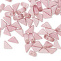 Bead, Tango™, Czech pressed glass, opaque alabaster chalk light rose, 8x6x6mm triangle with (2) 0.7-0.8mm holes. Sold per 10-gram pkg, approximately 65 beads.