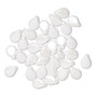 Bead, Preciosa Pip™, Czech pressed glass, opaque alabaster snow white luster, 7x5mm top-drilled pip, with 0.7-0.9mm hole. Sold per pkg of 30.