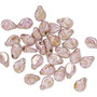 Bead, Preciosa Pip™, Czech pressed glass, marbled opaque purple, 7x5mm top-drilled pip. Sold per pkg of 30.