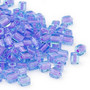 SB4-2640 - Miyuki - 4mm - Blue Colour Lined Violet - 250gms - 4mm Square Glass Bead