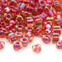 TR5-1163 - Miyuki - #5 - Transparent Amber Yellow Colour Lined Fuschia - 250gms - Triangle Glass Bead