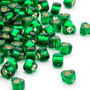 TR5-1802 - Miyuki - #5 - Silver Lined Translucent Kelly Green - 250gms - Triangle Glass Bead