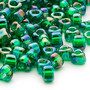 TR5-1154 - Miyuki - #5 - Transparent Iris Green - 250gms - Triangle Glass Bead