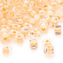 TR5-1121 - Miyuki - #5 - Transparent Clear Colour Lined Yellow - 250gms - Triangle Glass Bead