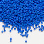 Seed bead, Dyna-Mites™, glass, opaque matte medium blue, #11 round. Sold per 40-gram pkg.
