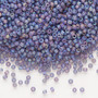 Seed bead, Dyna-Mites™, glass, frosted translucent rainbow purple, #11 round. Sold per 40-gram pkg.