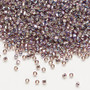 Seed bead, Dyna-Mites™, glass, silver-lined translucent rainbow light purple, #11 round with square hole. Sold per 40-gram pkg.