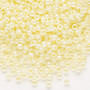 Seed bead, Dyna-Mites™, glass, opaque ceylon pastel cream, #8 round. Sold per 40-gram pkg.