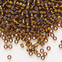 Seed bead, Dyna-Mites™, glass, silver-lined translucent root beer, #8 round. Sold per 40-gram pkg.