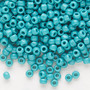 Seed bead, Dyna-Mites™, glass, opaque turquoise blue, #6 round. Sold per 40-gram pkg.