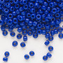 Seed bead, Dyna-Mites™, glass, opaque dark blue, #6 round. Sold per 40-gram pkg.