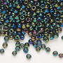 Seed bead, Dyna-Mites™, glass, opaque rainbow iris, #6 round. Sold per 40-gram pkg.