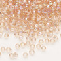 Seed bead, Dyna-Mites™, glass, transparent rainbow cream soda, #6 round. Sold per 40-gram pkg.