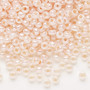 Seed bead, Dyna-Mites™, glass, opaque ceylon pastel peach, #6 round. Sold per 40-gram pkg.