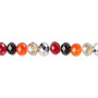 Bead, Celestial Crystal®, berries, 6x4mm faceted rondelle. Sold per 15-1/2" to 16" strand, approximately 100 beads.