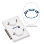 Ring jig, Artistic Wire® Findings Forms™, acrylic and steel, white and blue, 2 x 1-1/4 inch rectangle. Sold per 2-piece set.