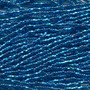 LAST STOCK: Seed bead, Preciosa Ornela, Czech glass, Silver Lined Dk Aqua AB (67159), #11 round. Sold per hank.