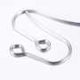 304 Stainless Steel Earring Hooks, Ear Wire, with Horizontal Loop, Stainless Steel Color, 18x15mm, Hole: 2mm, Pin: 0.7mm (10pk -5pairs)