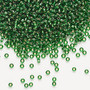 11-16 - 11/0 - Miyuki - Transparent Silver Lined Green - 25gms - Glass Round Seed Bead