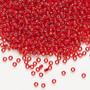 11-10 - 11/0 - Miyuki - Transparent Silver Lined Flame Red - 25gms - Glass Round Seed Bead