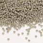 11-4221 - 11/0 - Miyuki - Duracoat Opaque Galvanized Light Pewter - 25gms - Glass Round Seed Bead