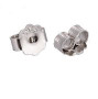 925 Sterling Silver Earnuts - carved 925 - Platinum -  5x6x3mm, 10 pairs
