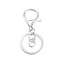 Iron Keyring - Silver - 68x30mm - 10 pack