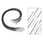 Waxed Cord Necklace with Zinc Alloy Clasp Platinum Black - 17.8 inch~18 inch(45.5~46cm), 2mm - 10 pack