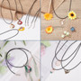 Waxed Cord Necklace with Zinc Alloy Clasp Platinum Black - 17.8 inch~18 inch(45.5~46cm), 2mm - 10 pack